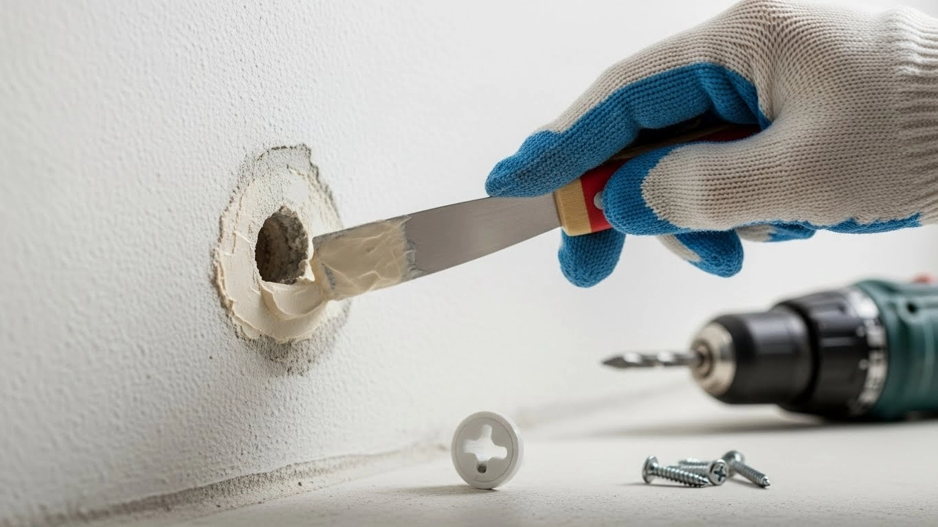Parede com furo largo: como recuperar firmeza antes de parafusar