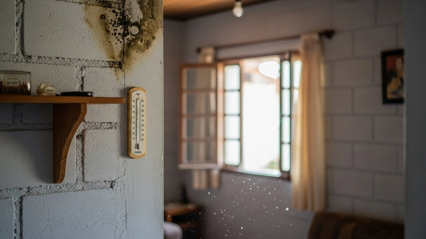 Mancha de umidade na parede: como diferenciar infiltração e condensação