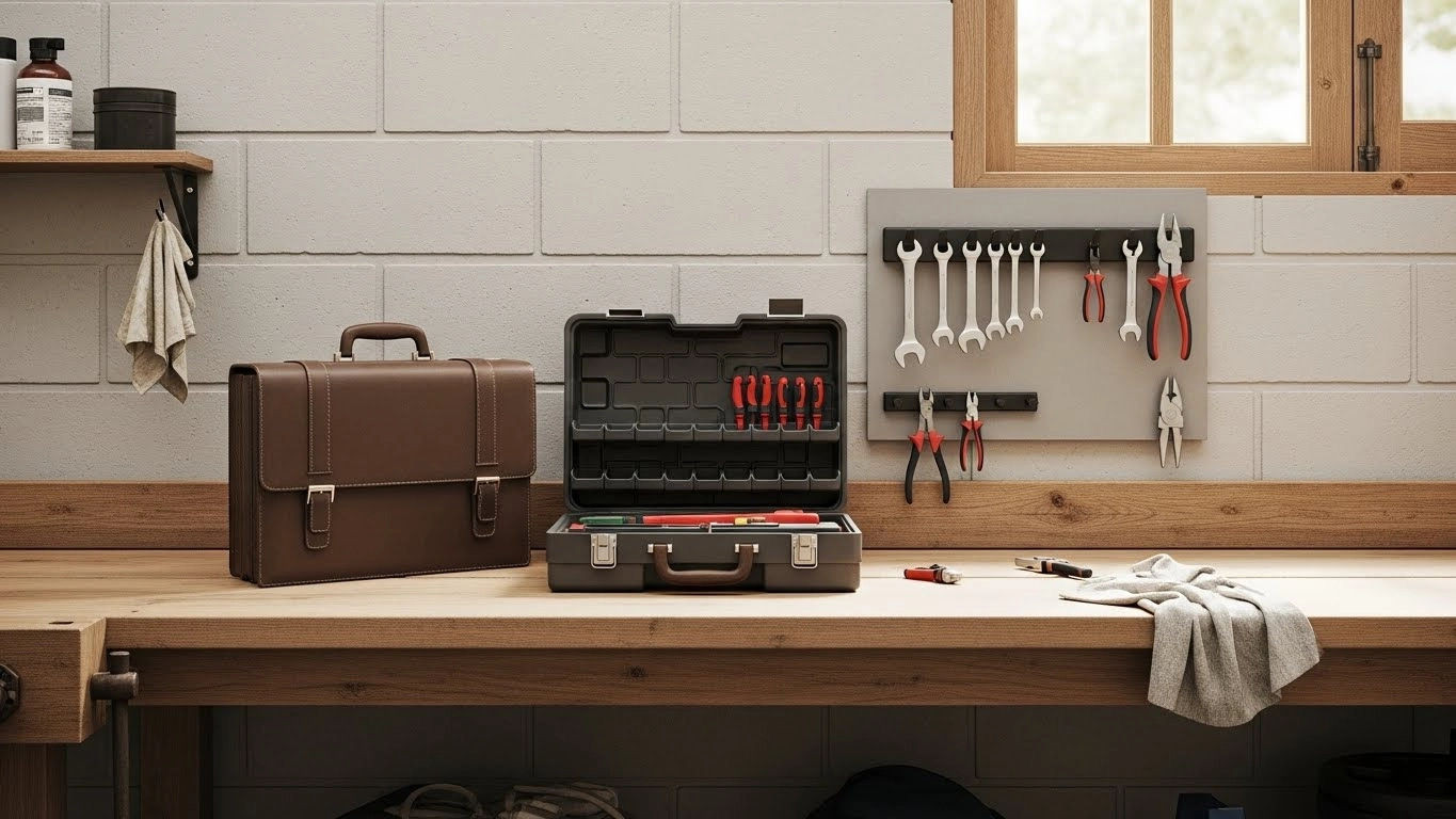 Maleta, caixa ou painel: qual organização protege melhor as ferramentas