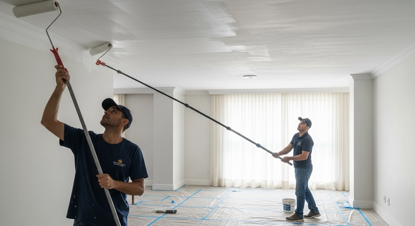 Pintura em teto: como evitar marcas e emendas aparentes