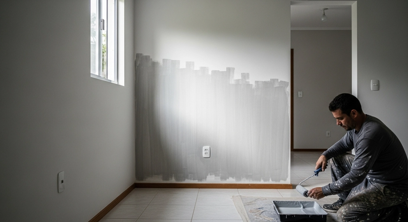 Parede manchada após pintura: causas e como evitar na próxima demão