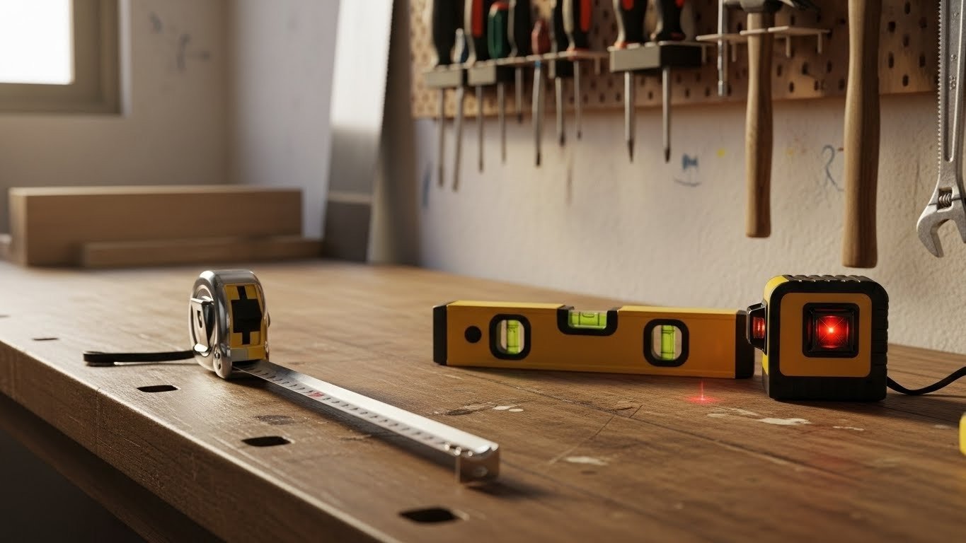 Trena, nível ou laser: qual mede melhor para cada tarefa